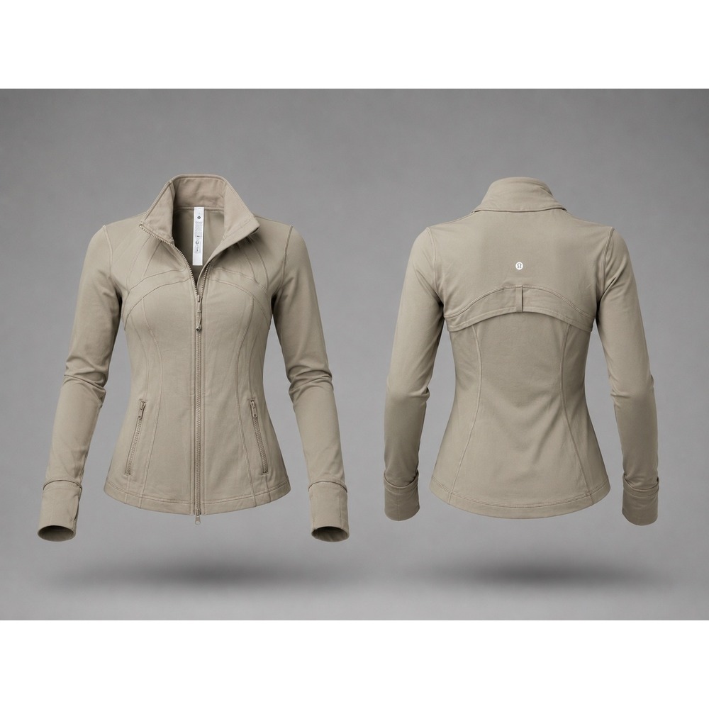 Lululemon Define Jacket Nulu Sheer Oak Full Zip Athletic Yoga LW4CFOS Size 8